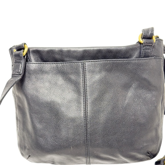 Fossil Tinsley Black Pebbled Crossbody Bag with Gold Hardware - Picture 4 of 11